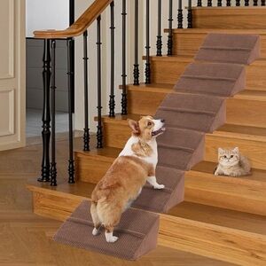 Upgrade Non-Slip Dog Ramps/Stairs for Staircase, Foam Dog Ramps for Stairs
